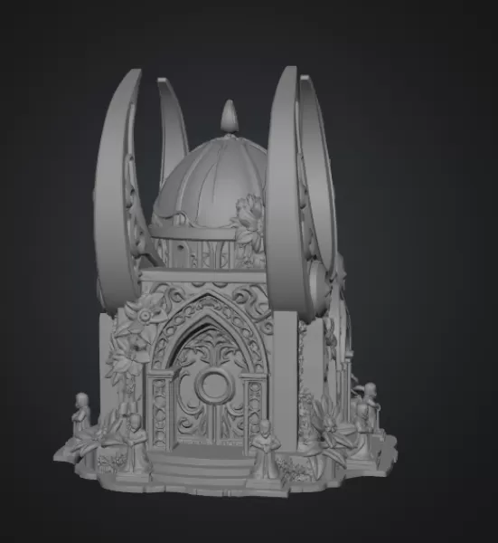 Celestial Moon Temple STL File for 3D Printing - Model preview 11