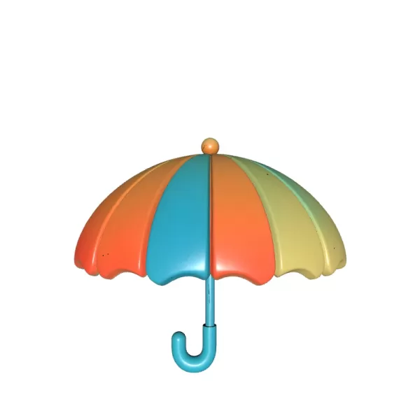 3D Printable Umbrella Model STL - Model preview 3