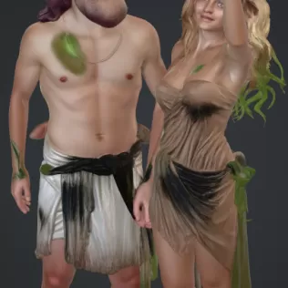 Adam und eva sie greift nach dem apfel - Model thumbnail 1