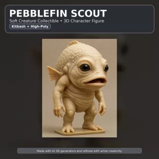 Oddball Creature Set – Fantasy Weirdlings Kitbash High-Poly 3D - Model thumbnail 10