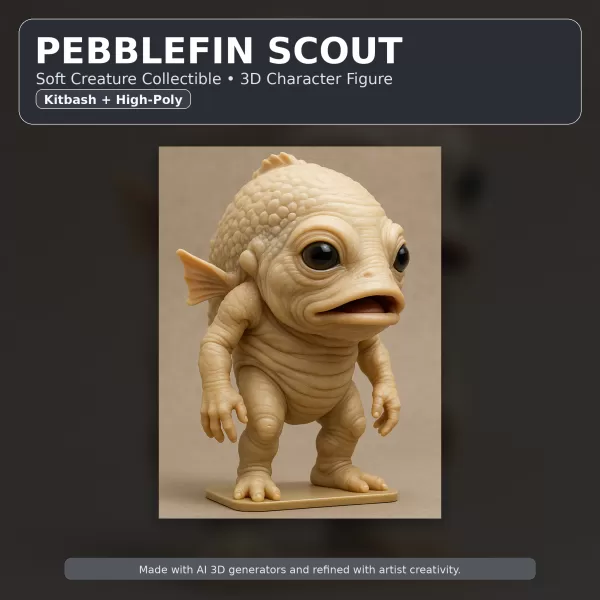 Oddball Creature Set – Fantasy Weirdlings Kitbash High-Poly 3D - Model preview 10