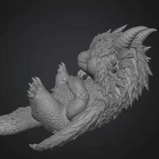 Bluebell Baby Dragon STL File for 3D Print - Model thumbnail 11