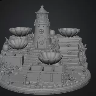 Lighthouse Jewelry Organizer STL File for 3D Print - Model thumbnail 12