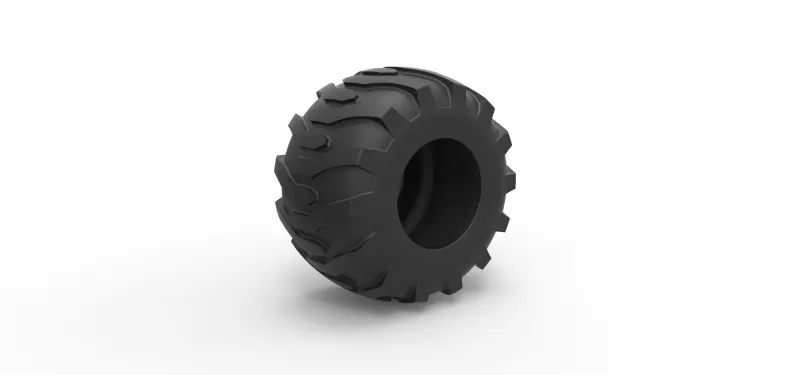 Tractor tire 36 Scale 1:25 - Model preview 2