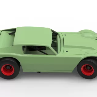 Vintage Dirt late model Race car Version 3 while turning 1:25 - Model thumbnail 23