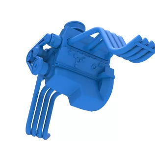 Engine V8 for vintage dragster Version 9 Scale 1:25 - Model thumbnail 3