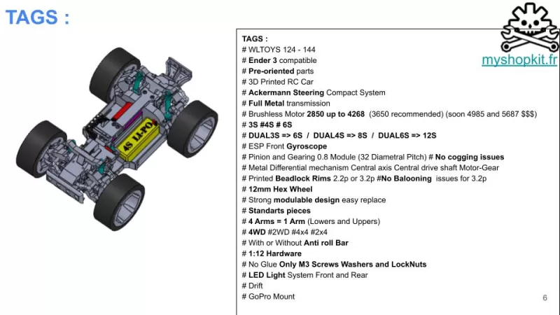 V8 WLTOYS 144 & 124 RC CAR TRUGGY 1:12 & 1:14 PREMIUM - Model preview 6