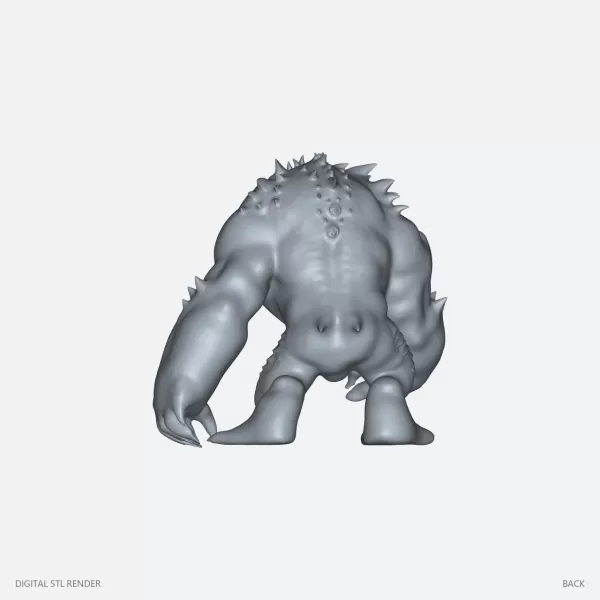 Horned Brute Demon - STL - Model preview 4
