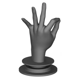 Ok Hand Gesture 3D Print Model - Model thumbnail 3