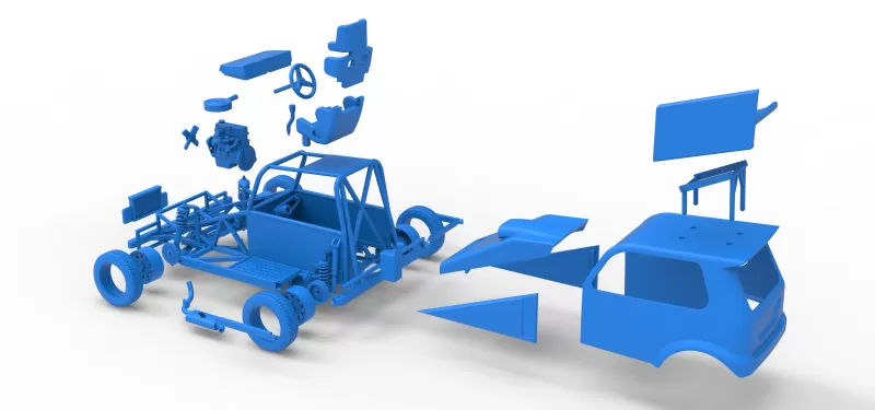 New Zealand Ministock car Version 3 Scale 1:25 - Model preview 29