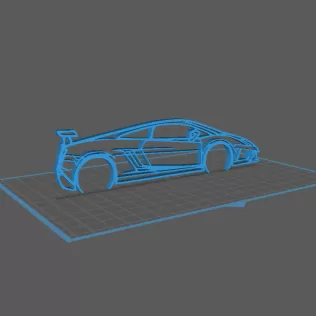 Lamborghini - Gallardo Squadra Corse Wall Art - Model thumbnail 1