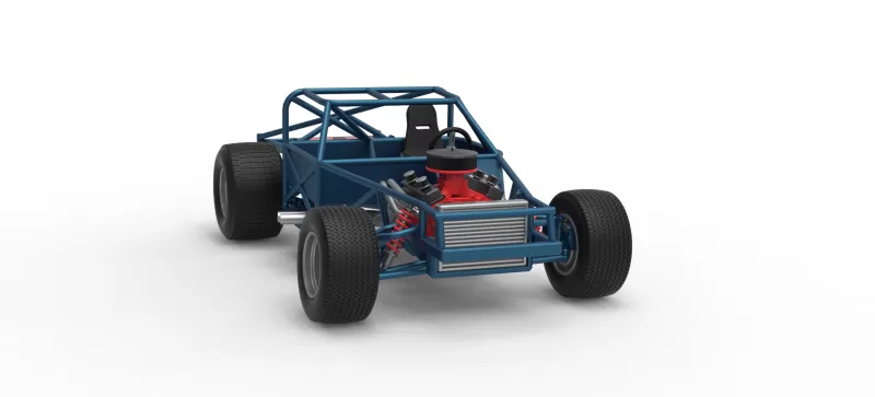Vintage Dirt late model Race car Base Scale 1:25 - Model preview 26