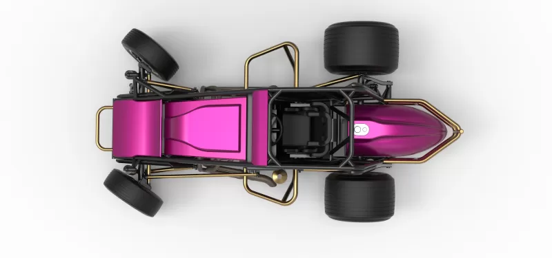 Dirt Silver Crown Car while turning Scale 1:25 - Model preview 11