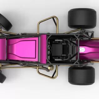 Dirt Silver Crown Car while turning Scale 1:25 - Model thumbnail 11