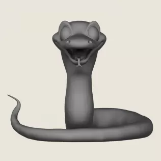 Snake Toy Print Ready 3D Model - Model thumbnail 2