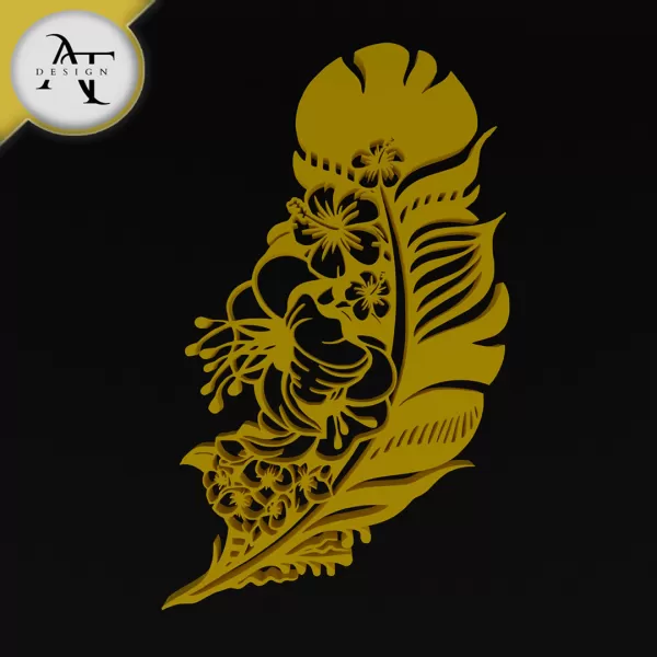 Feather - 2D Wall Art Decor - Model preview 1