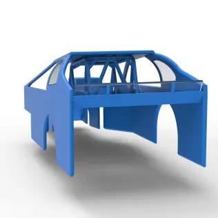 Shell of Northeast Dirt Modified stock car Version 2 Scale 1:25 - Model thumbnail 11