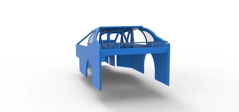 Shell of Northeast Dirt Modified stock car Version 2 Scale 1:25 - Model preview 11