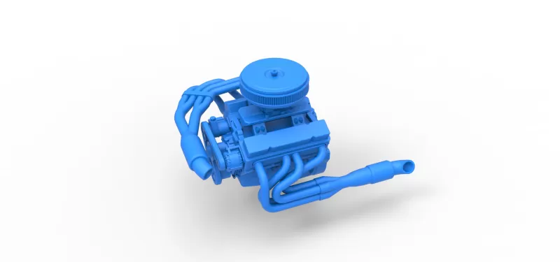 Engine V8 for Supermodified race car Version 4 Scale 1:25 - Model preview 2