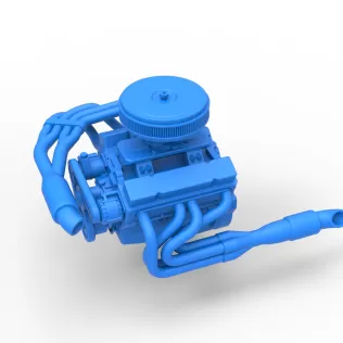 Engine V8 for Supermodified race car Version 4 Scale 1:25 - Model thumbnail 2