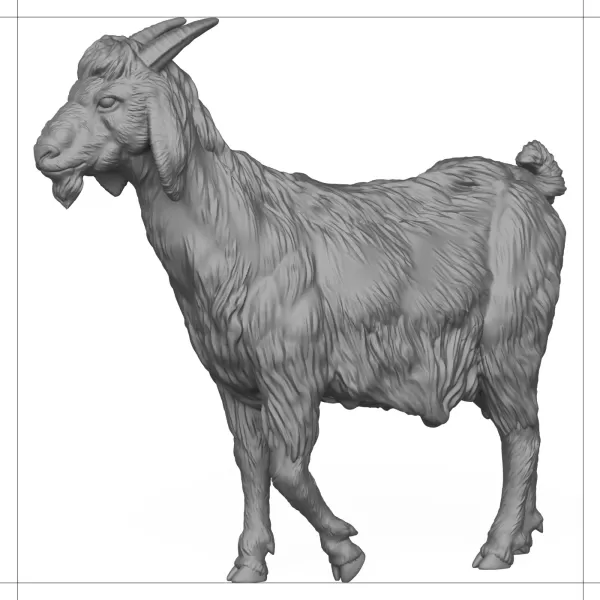 3D Printable Goat - Model preview 1