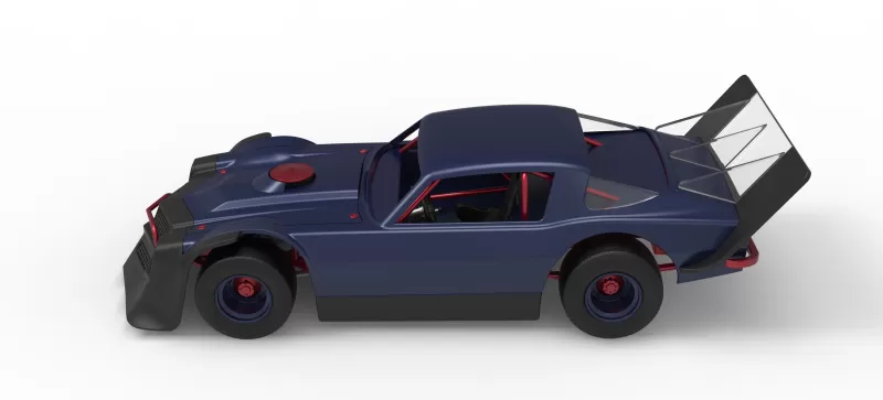 Vintage Dirt late model Race car Version 4 Scale 1:25 - Model preview 10
