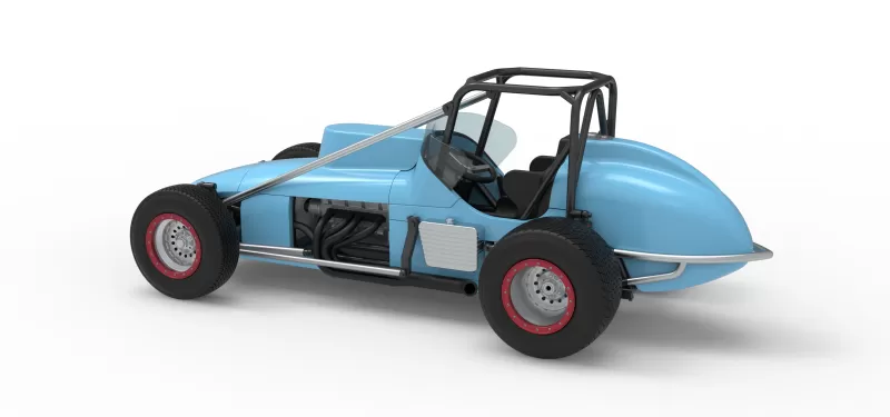 Dirt Silver Crown Champ car Scale 1:25 - Model preview 12