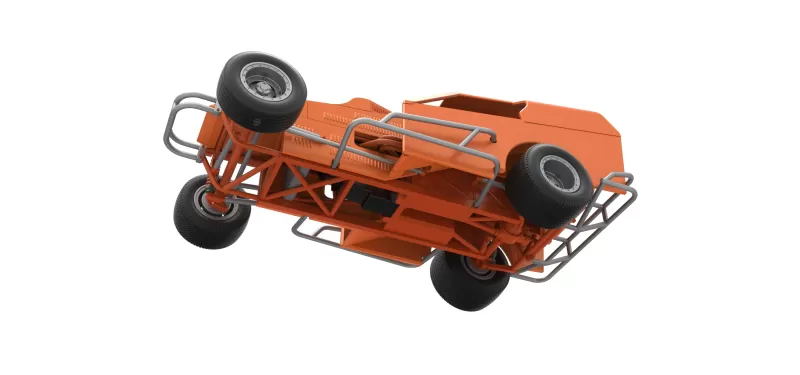 Vintage Dirt Modified stock car Version 3 Scale 1:25 - Model preview 3