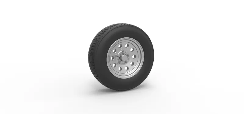 Car wheel 11 Scale 1:25 - Model preview 1