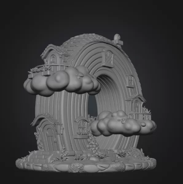 Rainbow Fantasy House STL File for 3D Printing - Model preview 10