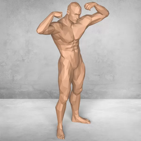 Muscular Man Statue - Model preview 5