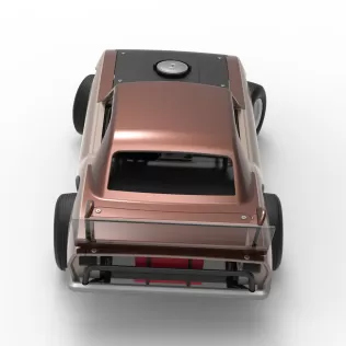 Vintage Semi-Late Model Stock Car while turning Scale 1:25 - Model thumbnail 17