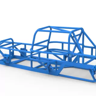 Frame of Vintage Dirt Modified stock car Version 6 Scale 1:25 - Model thumbnail 10