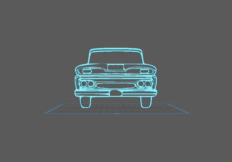 Chevrolet - C10 1961 Wall Art - Model preview 1