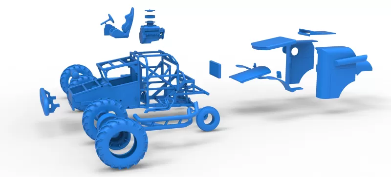 Racing Combine Harvester Version 2 Scale 1:25 - Model preview 24