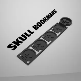 Halloween Skull BookMark, Scare BookMark 3D STL File, Halloween