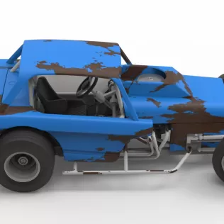 Vintage Dirt Modified stock car V10 while turning Scale 1:25 - Model thumbnail 22