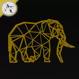 Elephant - Geometric - 2D Wall Art Decor