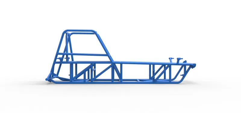 Frame of Vintage Dirt Modified stock car Version 2 Scale 1:25 - Model preview 13