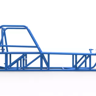 Frame of Vintage Dirt Modified stock car Version 2 Scale 1:25 - Model thumbnail 13