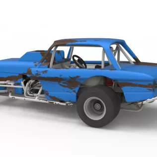 Vintage Dirt Modified stock car V10 while turning Scale 1:25 - Model thumbnail 12