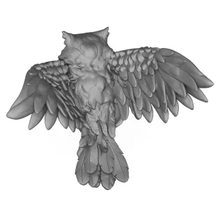 3D Printable Flying Owl Bird - Model thumbnail 3