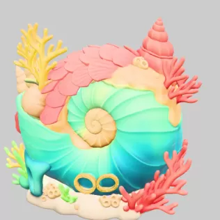 Ocean Shell House – STL File for 3D Printing - Model thumbnail 8