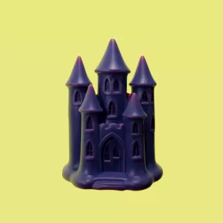 Chibi Castle Mold candle 3D Printed Mold - Model thumbnail 2