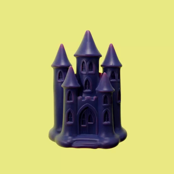 Chibi Castle Mold candle 3D Printed Mold - Model preview 2