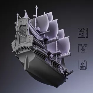 Legendary Pirate Flagship Ship #RoZ - Model thumbnail 3