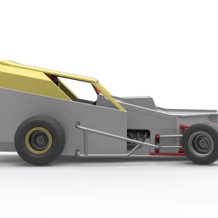 Vintage Dirt Modified stock car V7 while turning Scale 1:25 - Model thumbnail 22