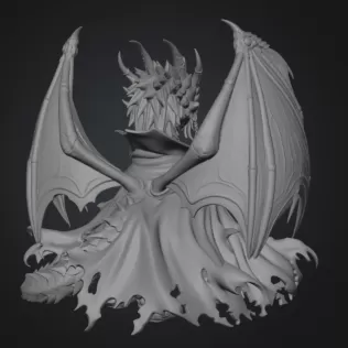 Shadow Mecha Dragon STL File for 3D Print - Model thumbnail 17