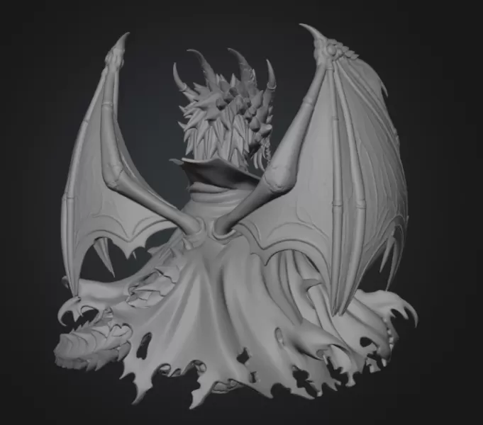 Shadow Mecha Dragon STL File for 3D Print - Model preview 17