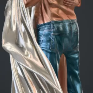 Leicht bekleidetes paar - Model thumbnail 2